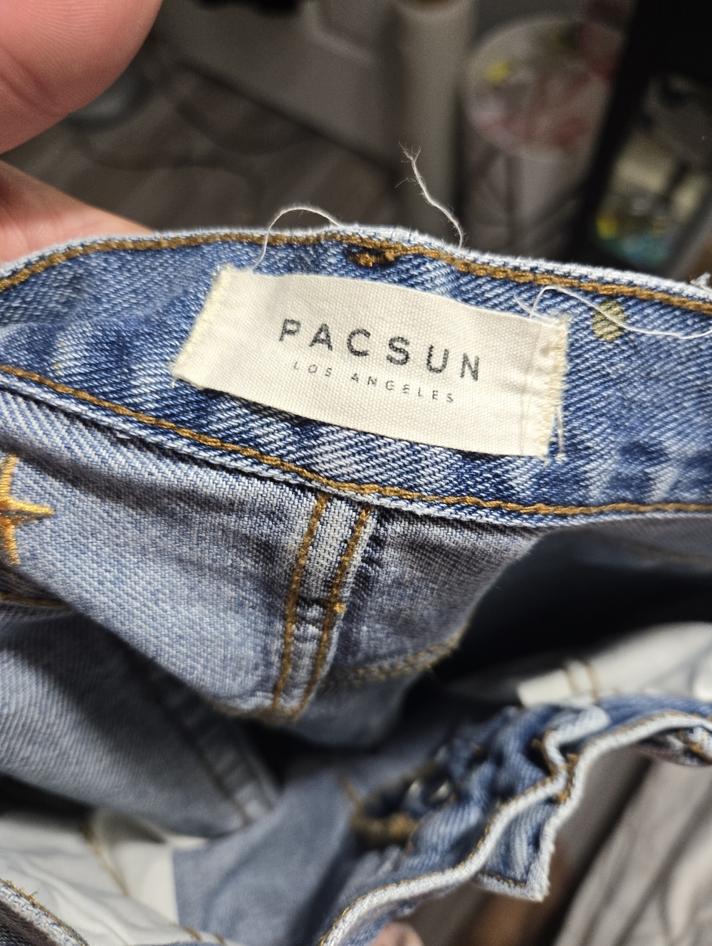 PacSun Patched Girlfriend Cropped Jeans Women's Size 25 Mid Rise Frayed Hem - Picture 3 of 10